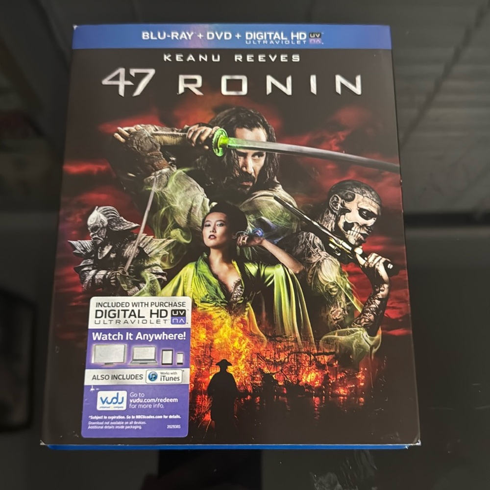 47 RONIN KEANU REEVES BLU-RAY +DVD+DIGITAL HD